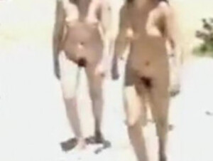 3 hairy bush nudist girls by the sea