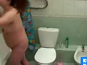 Hidden cam catches NOT my chubby sister nude in bath room