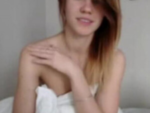 Cute redhead teen morning webcam tease
