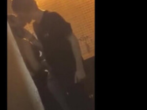 Dark Babe Fucking White Guy Outside the Club