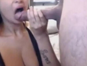 Busty Babe Facing a Real Monster Cock