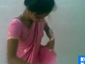 Cute Indian Desi Girl in Pink Saree Sucking and Fucking