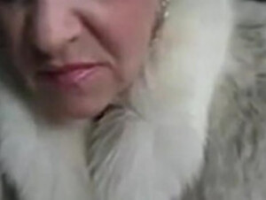 Cougar In A Fur Coat Gets Jizzed