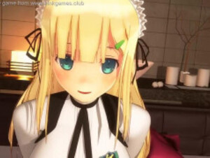 Blonde 3D Anime Sex Slave Maid